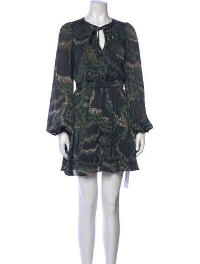 Pre-owned Ted Baker Printed Mini Dress In Multi