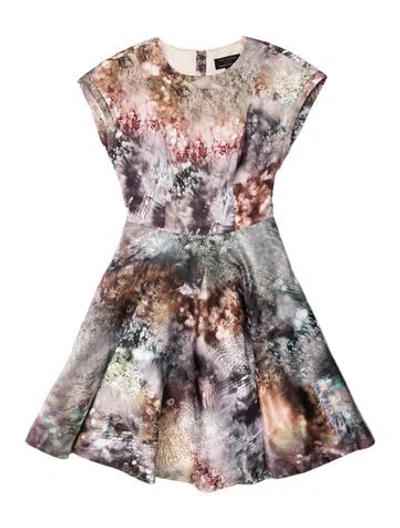 Pre-owned Ted Baker Printed Mini Dress In Multi