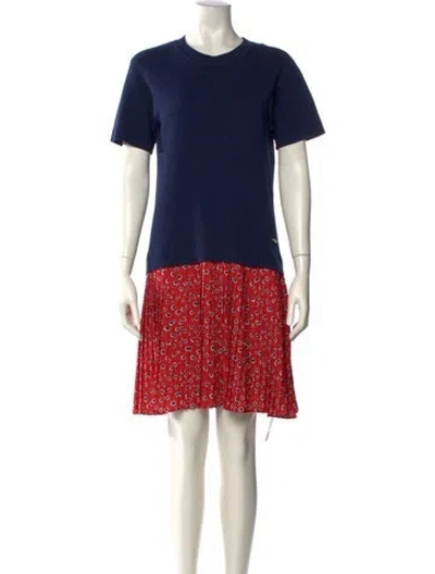 Pre-owned Ted Baker Printed Mini Dress In Multi