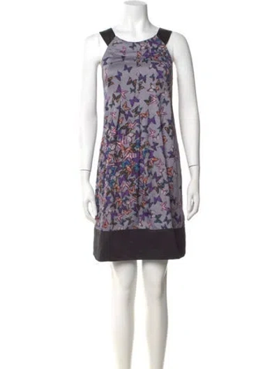 Pre-owned Ted Baker Printed Mini Dress In Multi