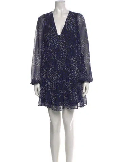 Pre-owned Ted Baker Printed Mini Dress In Multi