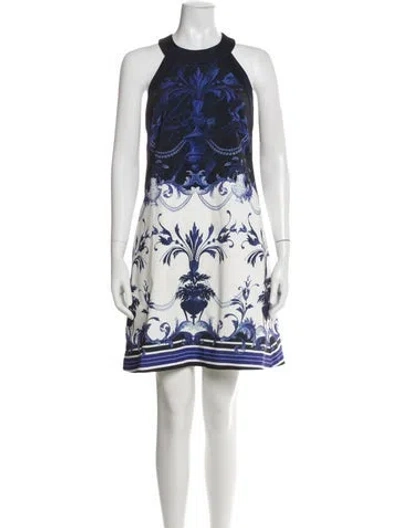 Pre-owned Ted Baker Printed Mini Dress In Multi