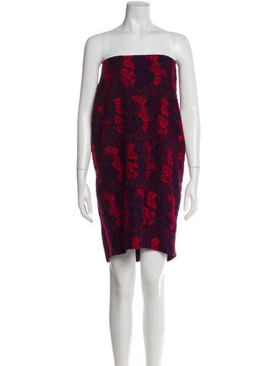 Pre-owned Ted Baker Printed Mini Dress In Multi