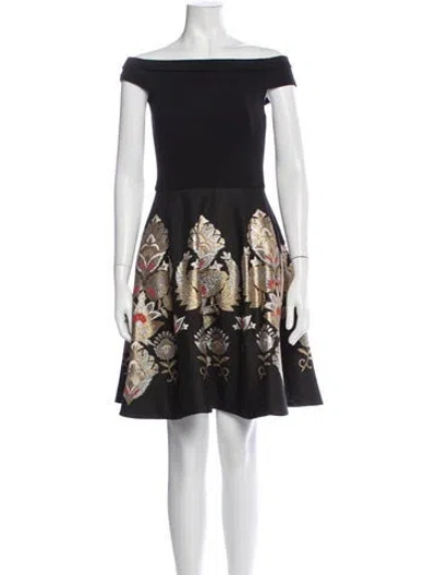 Pre-owned Ted Baker Printed Mini Dress In Multi