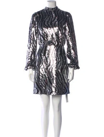 Pre-owned Ted Baker Printed Mini Dress In Multi