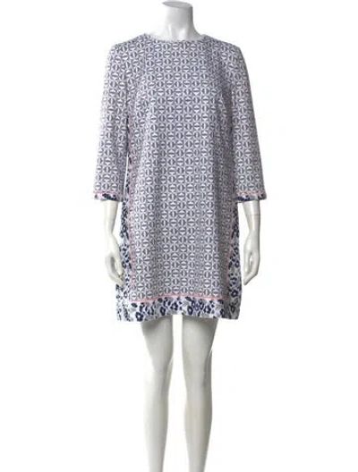 Pre-owned Ted Baker Printed Mini Dress In Neutrals
