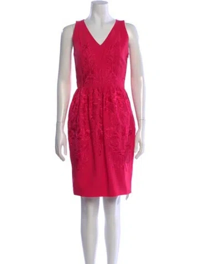 Pre-owned Ted Baker Printed Mini Dress In Pink