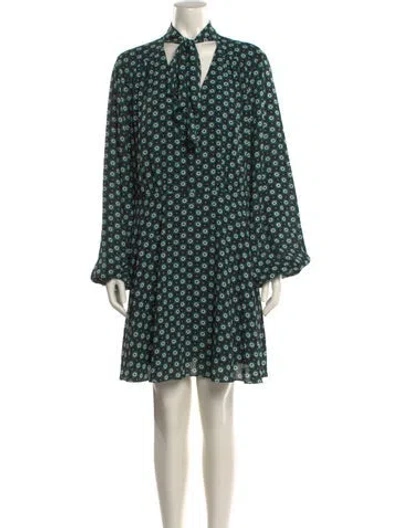 Pre-owned Ted Baker Printed Mini Dress W/ Tags In Black