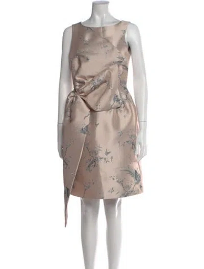 Pre-owned Ted Baker Printed Mini Dress W/ Tags In Green