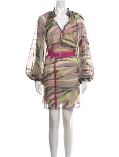 Pre-owned Ted Baker Printed Mini Dress W/ Tags In Neutrals