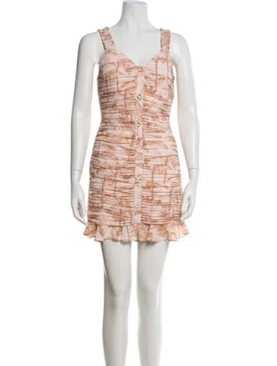 Pre-owned Ted Baker Printed Mini Dress W/ Tags In Pink