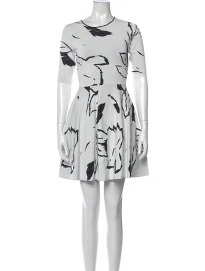 Pre-owned Ted Baker Printed Mini Dress In White