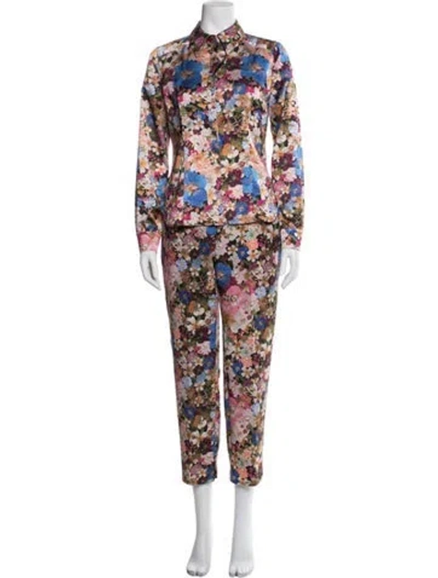 Pre-owned Ted Baker Printed Pant Set W/ Tags In Multi