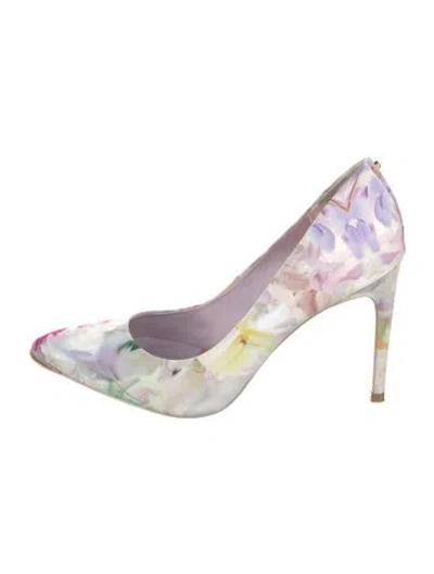 Pre-owned Ted Baker Printed Pumps In Neutral