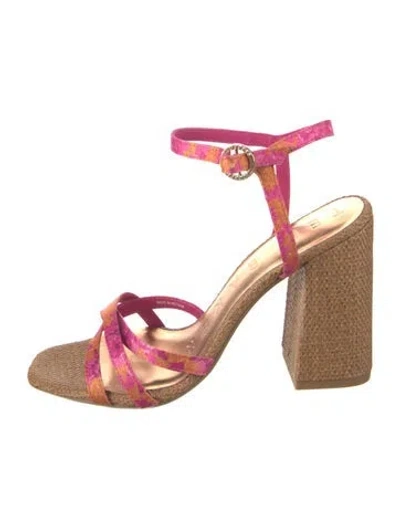 Pre-owned Ted Baker Printed Sandals In Pink