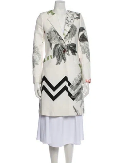Pre-owned Ted Baker Printed Trench Coat In Multi