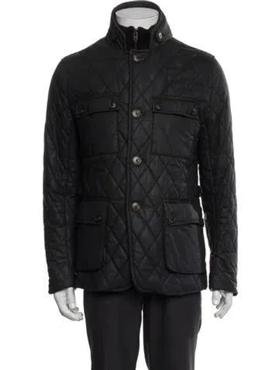 Pre-owned Ted Baker Puffer Coat In Black