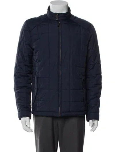 Pre-owned Ted Baker Puffer Coat In Blue