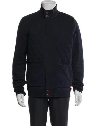 Pre-owned Ted Baker Puffer Coat In Blue
