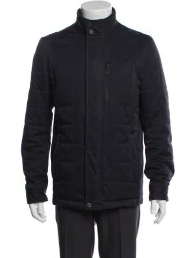 Pre-owned Ted Baker Puffer Coat In Blue