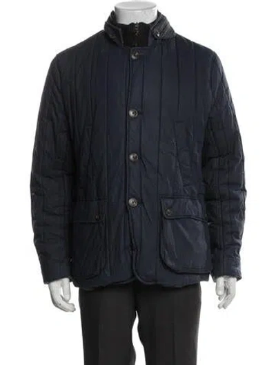 Pre-owned Ted Baker Puffer Coat In Blue