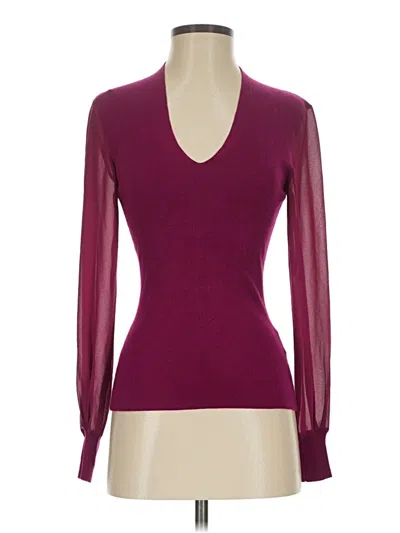 Pre-owned Ted Baker Pullover Sweater In Burgundy