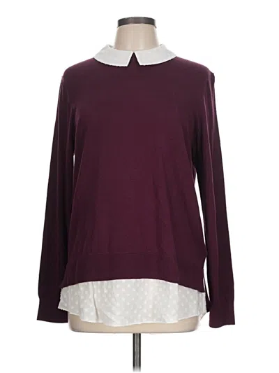 Pre-owned Ted Baker Pullover Sweater In Burgundy