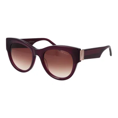 Ted Baker Purple Acetate Sunglasses In Burgundy