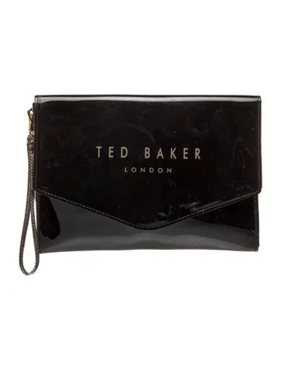 Pre-owned Ted Baker Pvc Clutch In Black