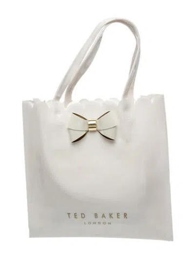 Pre-owned Ted Baker Pvc Shoulder Bag In White