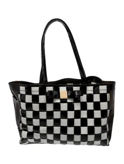 Pre-owned Ted Baker Pvc Top Handle Bag In Black