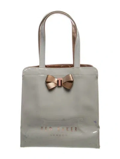 Pre-owned Ted Baker Pvc Top Handle Bag In Grey