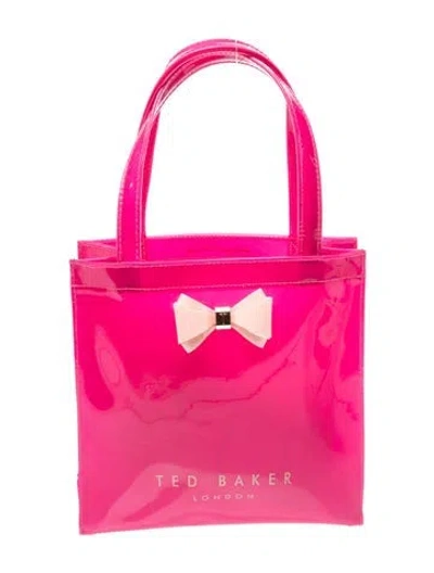 Pre-owned Ted Baker Pvc Top Handle Bag In Pink