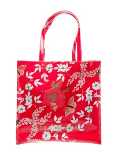 Pre-owned Ted Baker Pvc Tote In Red