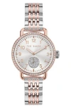 Ted Baker Quartz Bracelet Watch, 34mm In Silver