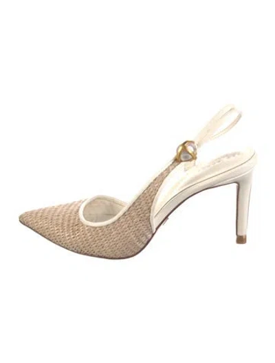 Pre-owned Ted Baker Raffia Pumps In Multi