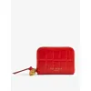 TED BAKER TED BAKER RED WESMIN LOGO-PRINT LEATHER WALLET