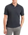 Ted Baker Textured Wool-blend Polo Shirt In Navy