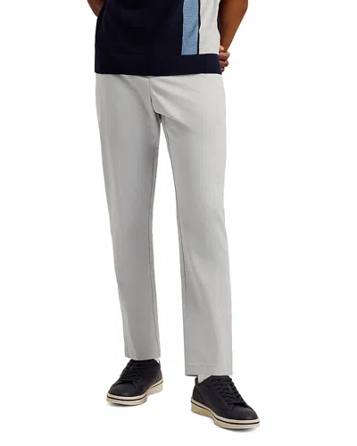 Ted Baker Regular Fit Textured Chinos In Gray