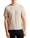 Ted Baker Regular Fit Textured Tee In Stone