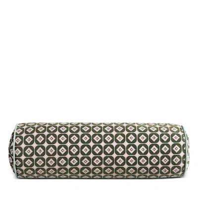 Ted Baker Retro Printed Velvet Bolster Decorative Pillow, 8 X 24 In Green