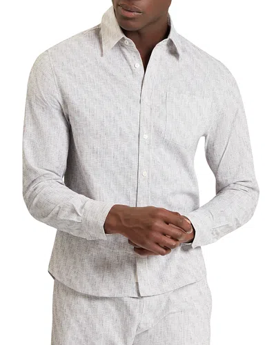 Ted Baker Reus Relaxed Fit Textured Shirt In Gray