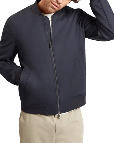 Ted Baker Reznor Jersey Bomber Jacket In Blue