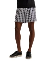 Ted Baker Rhins T Print Regular Fit Drawstring Shorts In Black