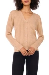 Ted Baker Rib Cardigan In Neutral