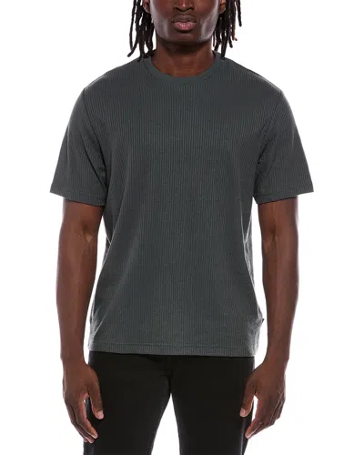 Ted Baker Rib Crewneck T-shirt In Gray