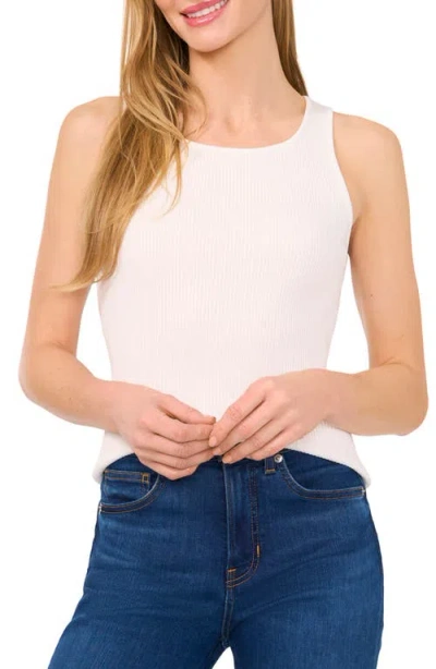 Ted Baker Rib Scoop Neck Tank In New Ivory