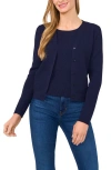 Ted Baker Rib V-neck Cardigan In Classic Navy