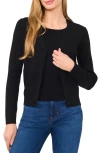 Ted Baker Rib V-neck Cardigan In Rich Black