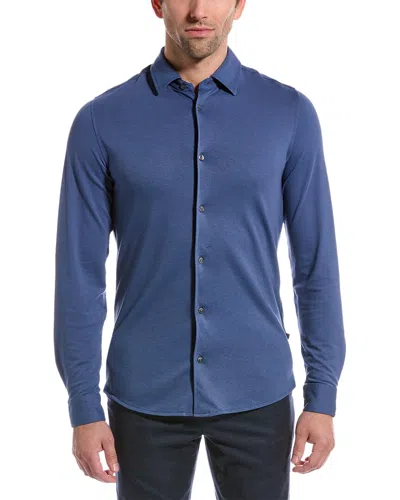 Ted Baker Rigby Pique Shirt In Blue